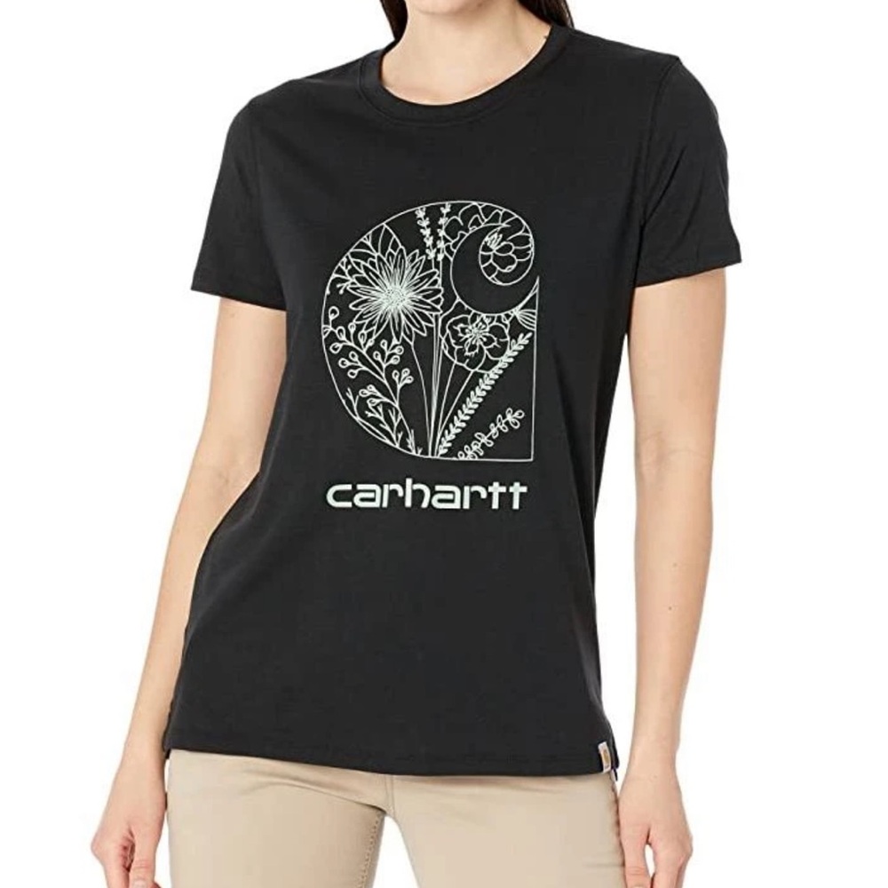 Carhartt relaxed fit floral tshirt size medium